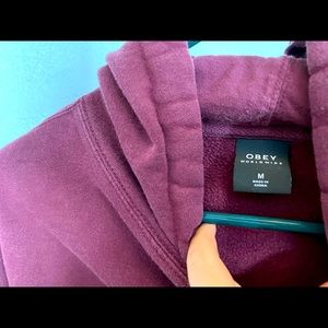 maroon obey hoodie
